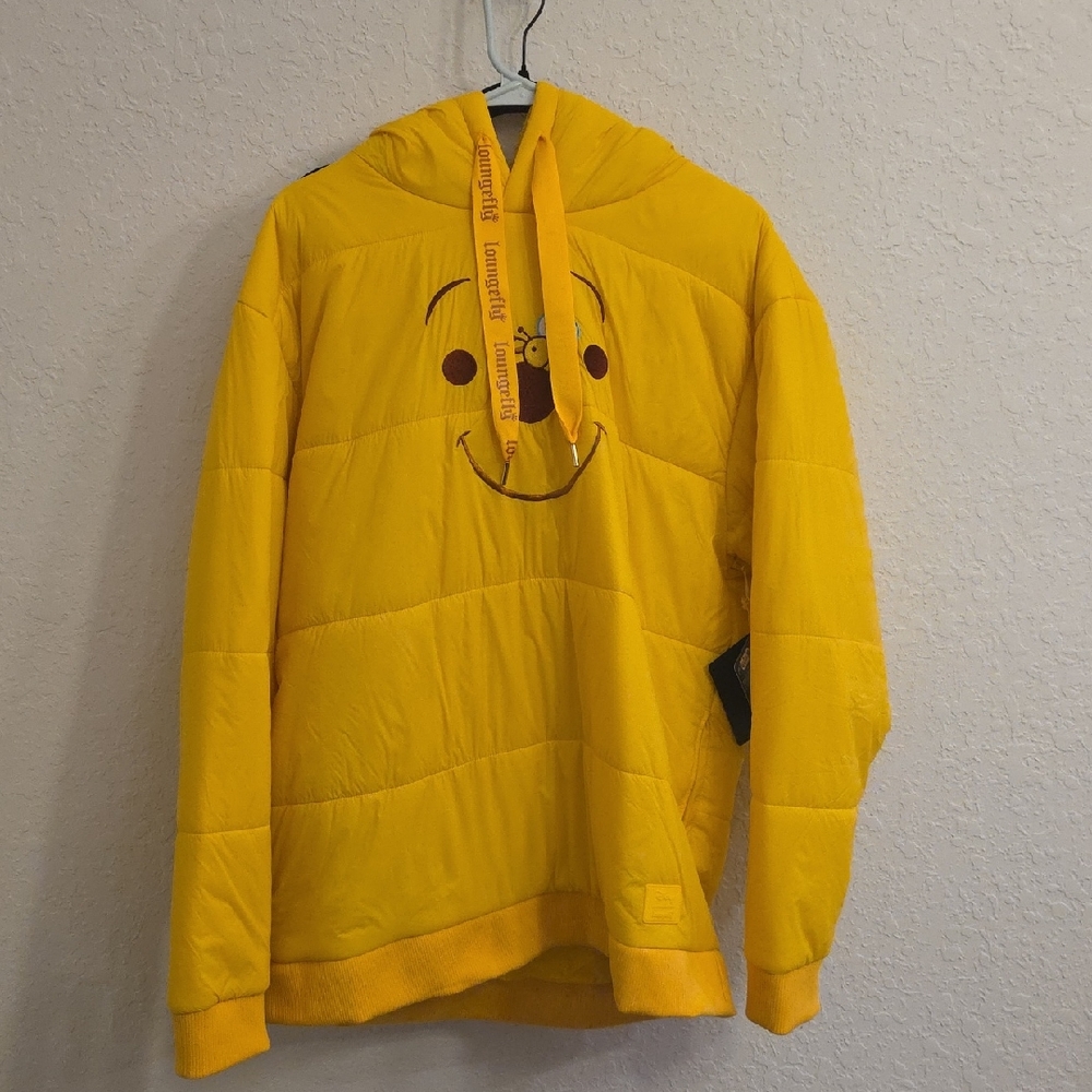 NWT Loungefly Yellow Winnie The Pooh Puffer Jacket